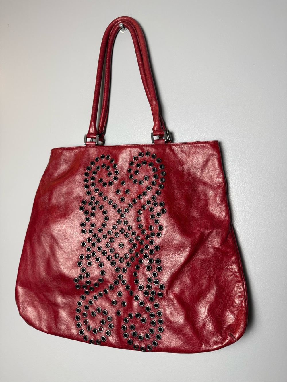 Berge Red Italian Leather Shoulder Bag ♥️